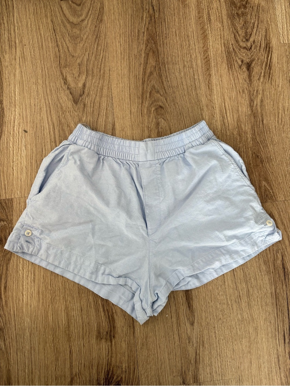 Zara Blue Elastic Waist Shorts